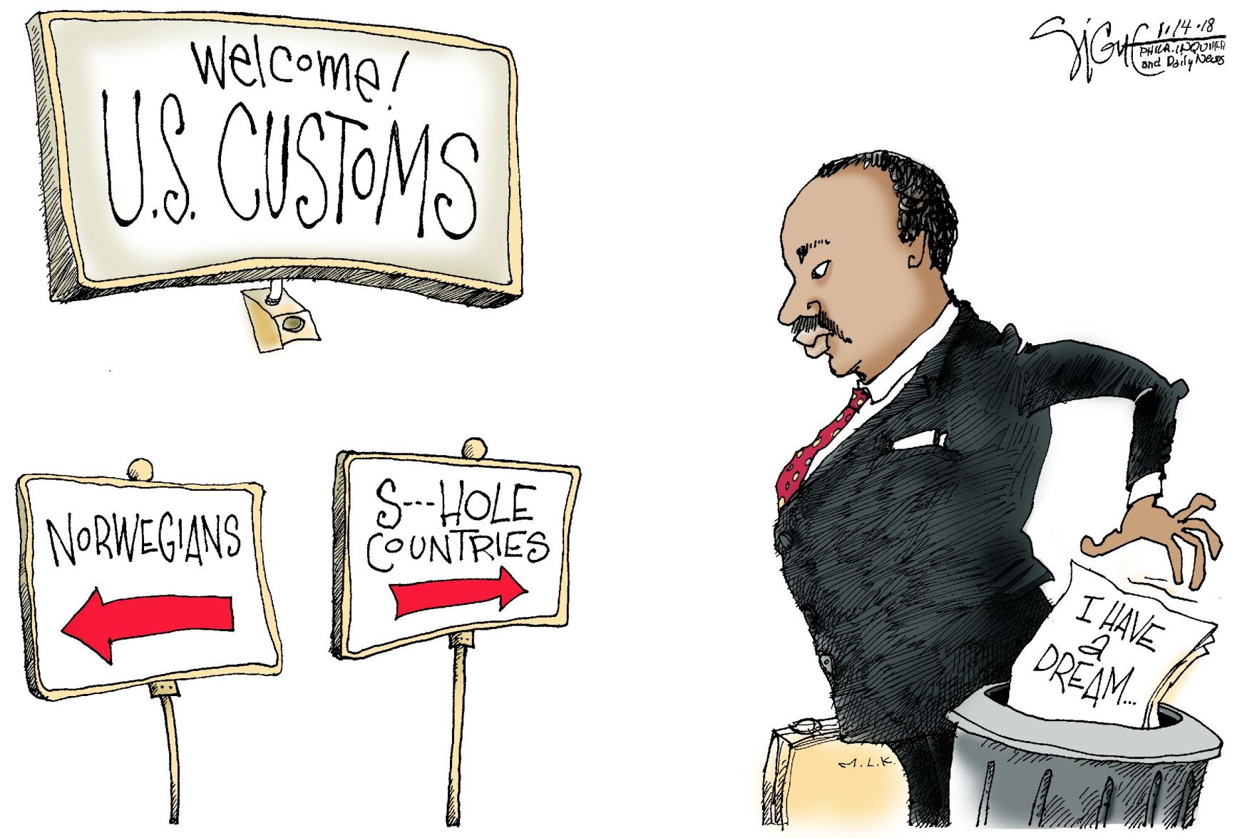 Signe Wilkinson editorial cartoon